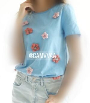 تیشرت گل گلدوزی